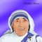 Portrait of Mother Teresa was an Albanian Roman Catholic nun, also known as Blessed Teresa of Calcutta. Hand drawn vector portrait