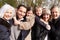 Portrait Of Multi Generation Family On Countryside Walk