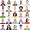 Portrait of Multiethnic Colorful Diverse People