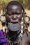 Portrait of a Mursi woman in Ethiopia