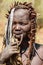 Portrait of a Mursi woman in Ethiopia