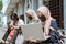 Portrait muslim wearing masks female students