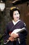 Portrait of nice woman in Maiko kimono dress