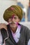 Portrait of a old villager during Holi Festival at Nandgaon,UttarPradesh,India