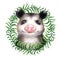 Portrait of Opossum in grass