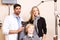 Portrait of Optometrist with Mom and youth