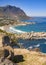 Portrait-orientated view of the Cape Peninsula mountains and the Atlantic Ocean from Llandudno on the Cape Peninsula, South Africa