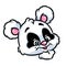 Portrait panda cheerful cartoon illustration