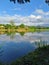 portrait of the panoramic charm of the lake at the foot of the mountain