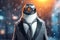 Portrait of a Penguin dressed in a formal business suit