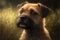 Portrait photo of an adorable Border Terrier dog. generative AI