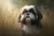 Portrait photo of an adorable Shih Izu dog. A beautiful dog photo for advertises. generative AI