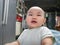 Portrait photo of Cutie and handsome asian boy baby or infant