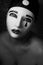 A portrait with Pierrot mask