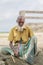 Portrait of a poor aged Bangladeshi man