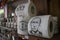 Portrait of the president of Russia Vladimir Putin on toilet paper