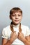 Portrait of preteen girl  in white shirt