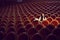 Portrait of a pretty girl in a movie theater