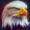 Portrait of a proud american eagle. AI generated