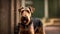 Portrait of a purebred dog, Airedale Terrier