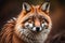 Portrait of a red fox, Vulpes vulpes. ai generative