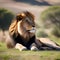 A portrait of a regal lion basking in the African sunlight2