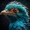 Portrait of the resplendent quetzal (Pharomachrus mocinno) with rain drops