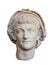 Portrait of Roman emperor Nero (Reign 54-68 AD), isolated