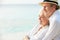 Portrait Of Romantic Senior Couple On Beach