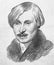 Portrait of a russian writer Nikolay Gogol  in the old book The Engraved Portraits, vol. 1 by D. Rovinskiy, 1886, S.-Petersburg