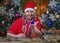 Portrait of Santa Claus makes marriage proposal