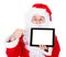 Portrait of santa pointing at digital tablet