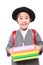 Portrait of Schoolgirl carrying books