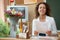 Portrait of schoolteacher in blouse in sch