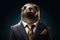 Portrait of a Sealion dressed in a formal business suit