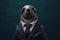 Portrait of a Sealion dressed in a formal business suit