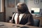 Portrait of a Sealion Dressed in a Formal Business Suit at The Office