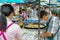 Portrait of seller cooking deep fried flour called Pa-Tong-Ko