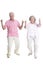 Portrait of senior couple with thumbs up