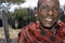 Portrait senior Maasai man with stretched earlobes