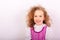 Portrait of a small girl in traditional Bavarian clothes