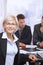 Portrait of smiling businesswoman