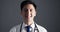 Portrait of smiling confident asian doctor