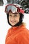 Portrait of Smiling Female Skier