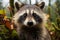 portrait of a smiling looking racoon