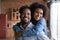 Portrait of smiling loving African American couple.