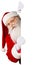 Portrait of Smiling Santa Claus on white