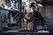 Portrait of a smiling welder posing in the factory