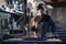 Portrait of a smiling welder posing in the factory