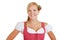 Portrait of smiling woman in dirndl